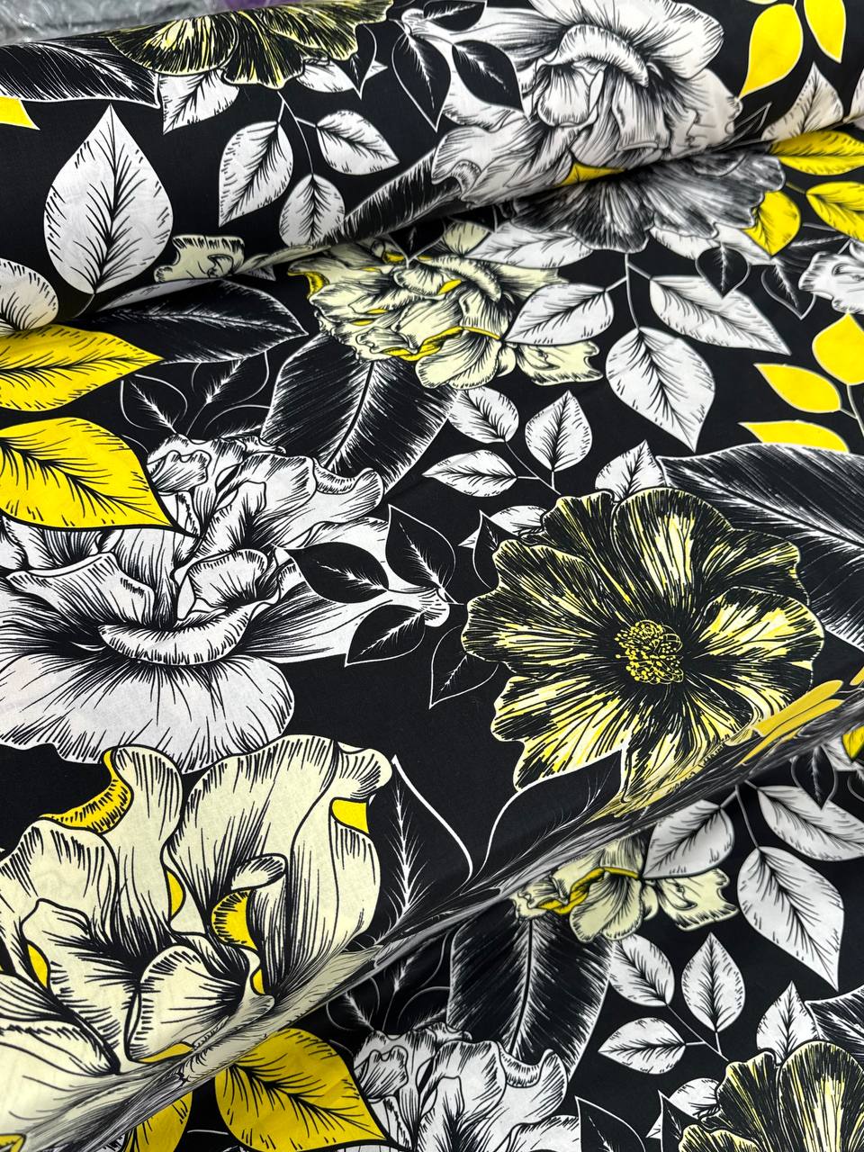 ملحفه نخ‌پنبه فیلور طرح مگنولیا عرض ۲/۴۰ بدون آبرفت